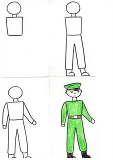 Рисунок солдата для детей