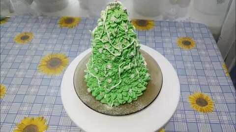 Елочка из крема на торт