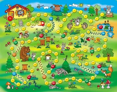 Детская настольная игра с кубиком