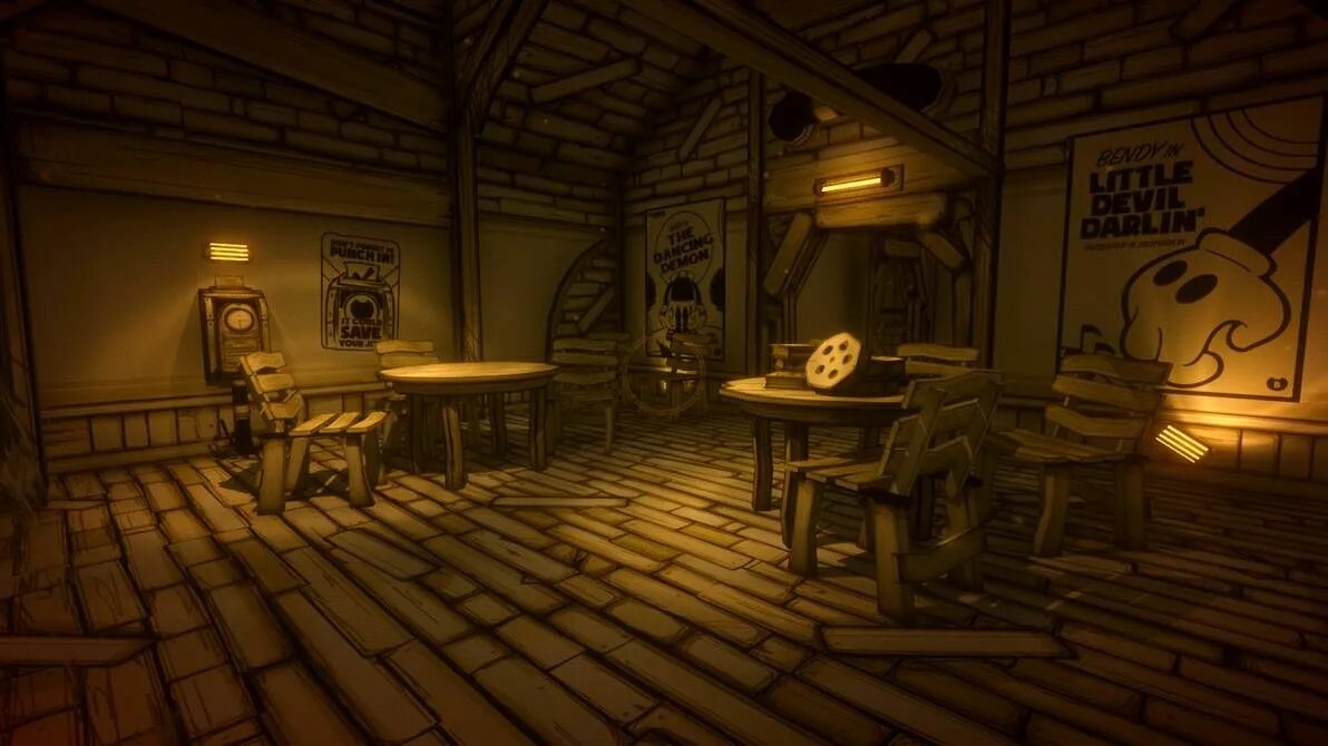 Bendy and the Ink Machine фон. БЕНДИ декорации. Локации из БЕНДИ. Дом БЕНДИ. Bendy lib 1.20 1