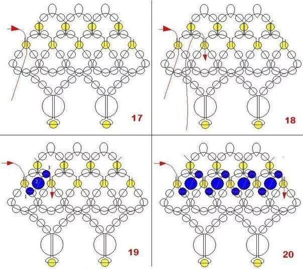 Схема бусинок. Схема плетения колье из бисера и стекляруса. Схемы плетения колье из бисера и бусин. Схема плетения для начинающих из бусин пошагово ожерелье. Серьги из бисера схемы плетения для начинающих.