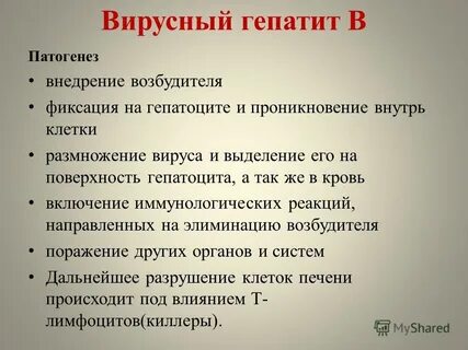 Патогенез вирусного гепатита