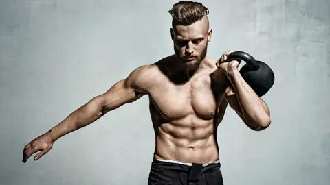 Спортсмен с гирей