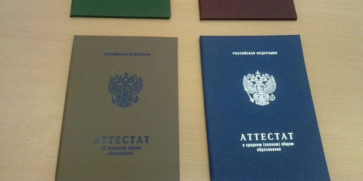 Каких цветов бывают аттестаты 9 класса