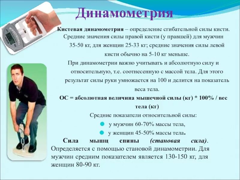 Показатели силы мышц для женщин. Кистевой динамометр нормативы. Показатели мышечной силы. Показатель мышечная сила динамометрия. Расчет относительной мышечной силы.
