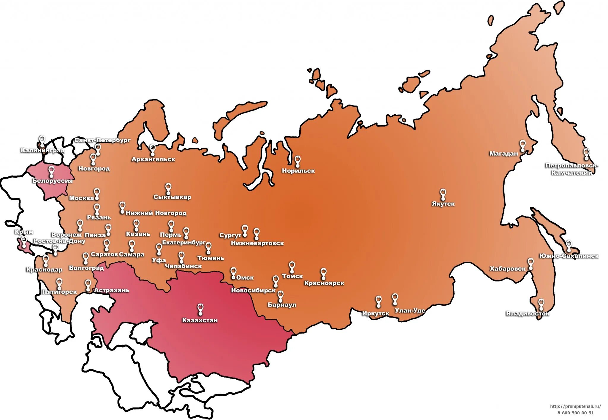 Карта России Белоруссии и Казахстана. Карта СНГ. География поставок. Страны СНГ на карте.