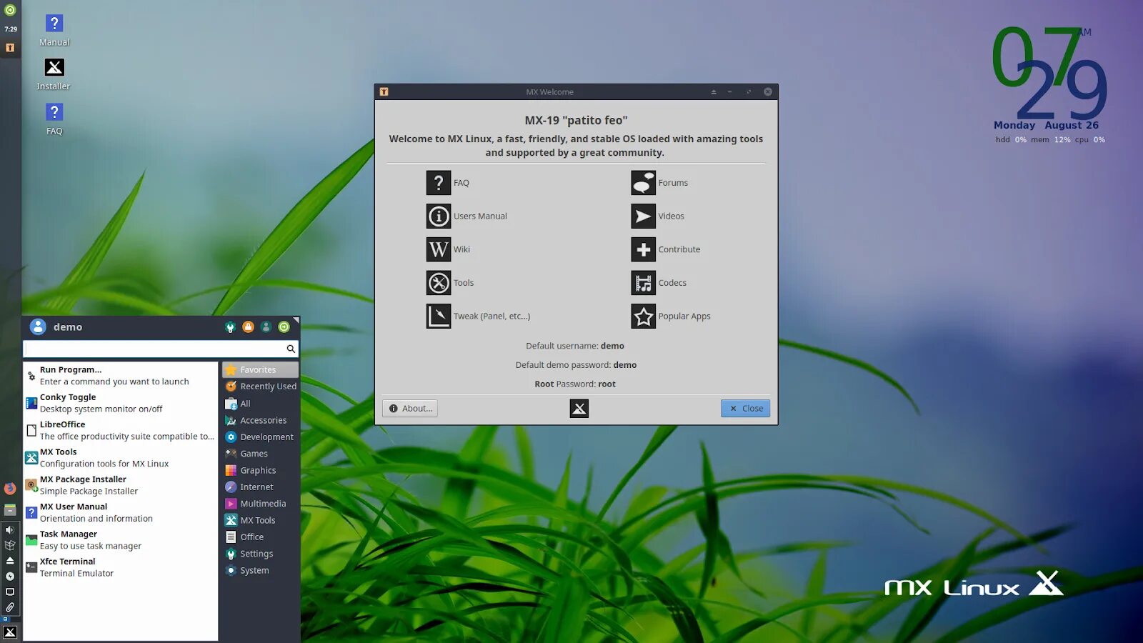 Графическая программа linux. Mx линукс. mx linux 19. mmx lynx. mx linux xfce.