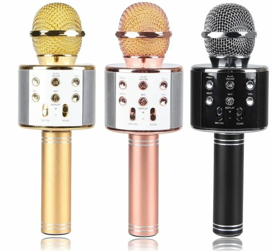 Акустика микрофон караоке. Микрофон wster ws 858. караоке микрофон wster ws-858. микрофон wireless microphone ws 858. микрофон-караоке wster ws-858 золотой.