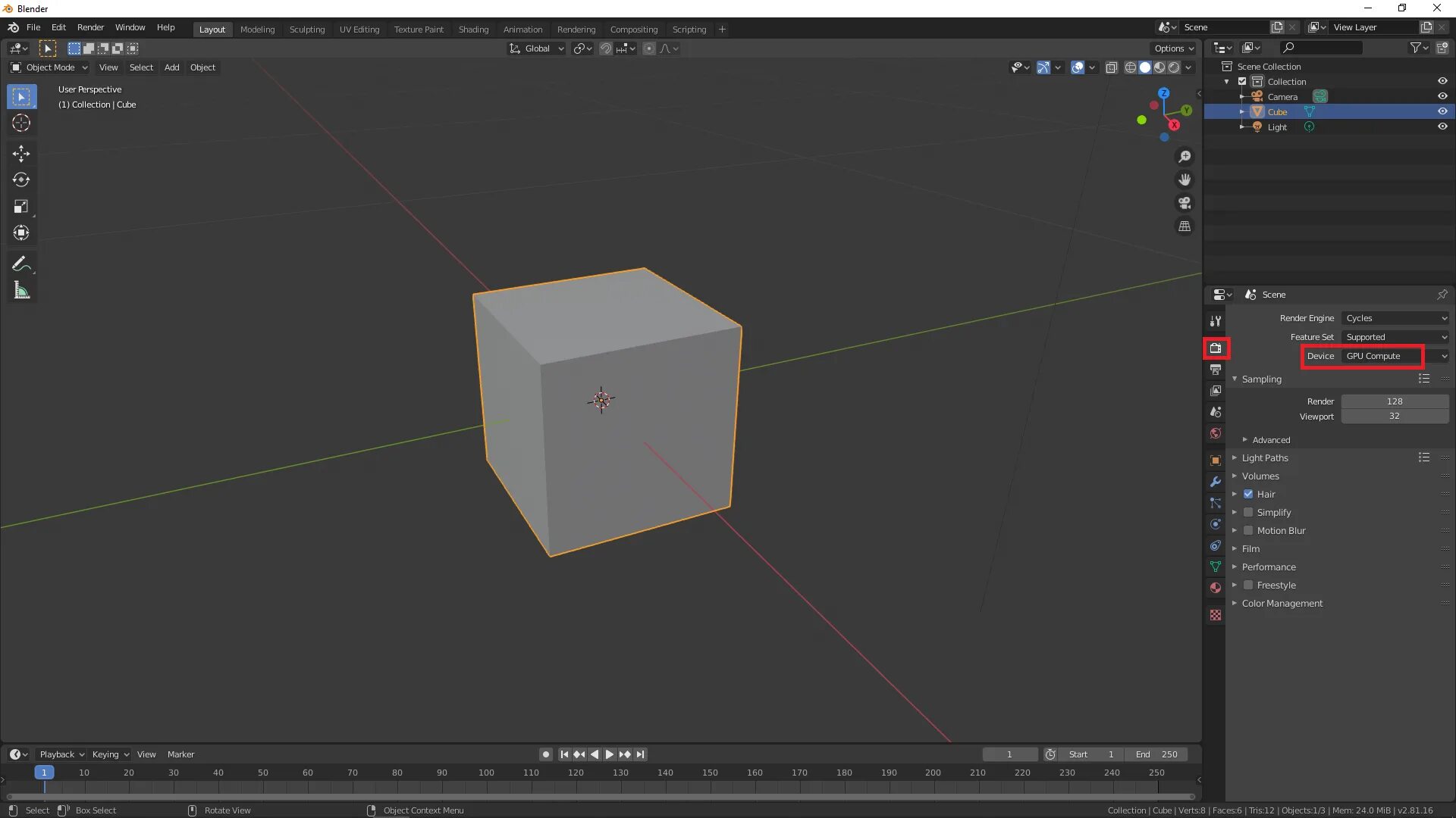 Инструмент move в Blender. UV unwrap Cube. Открытый исходный код Blender. Основы работы в блендере. During render