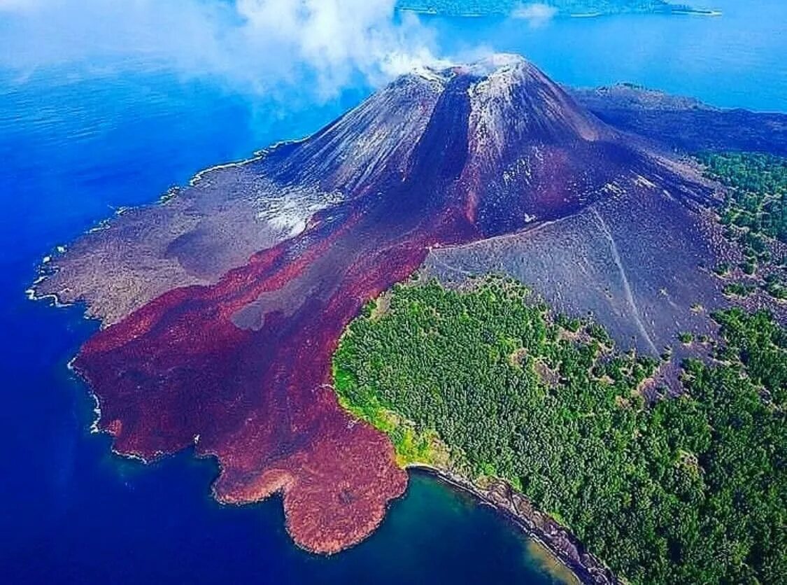 Volcano island. Индонезия вулкан Кракатау. Вулкан анак Кракатау в 1883. Вулкан Тоба Суматра. Остров анак-Кракатау.