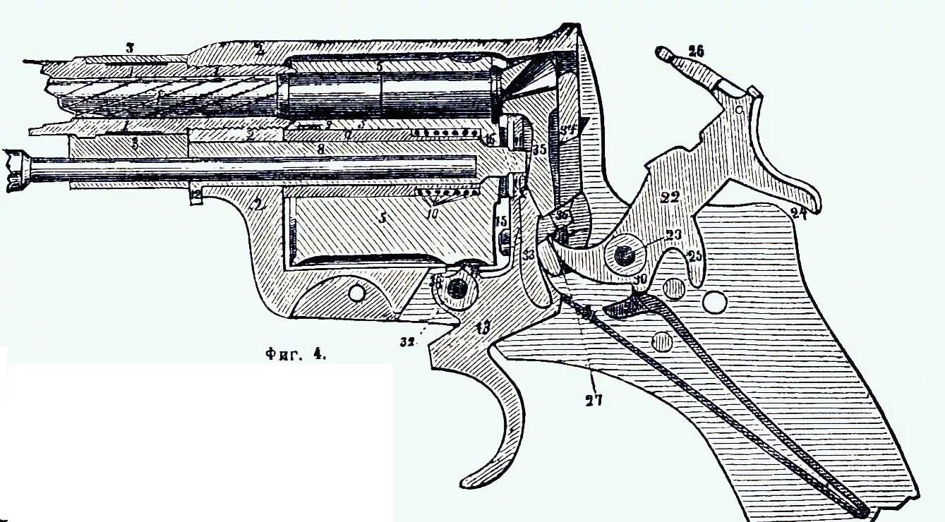 Работа револьвера. УСМ револьвера чертеж. УСМ Нагана чертеж. Ударно-спусковой механизм пистолета Браунинг 1910. Спусковой механизм револьвера Наган.