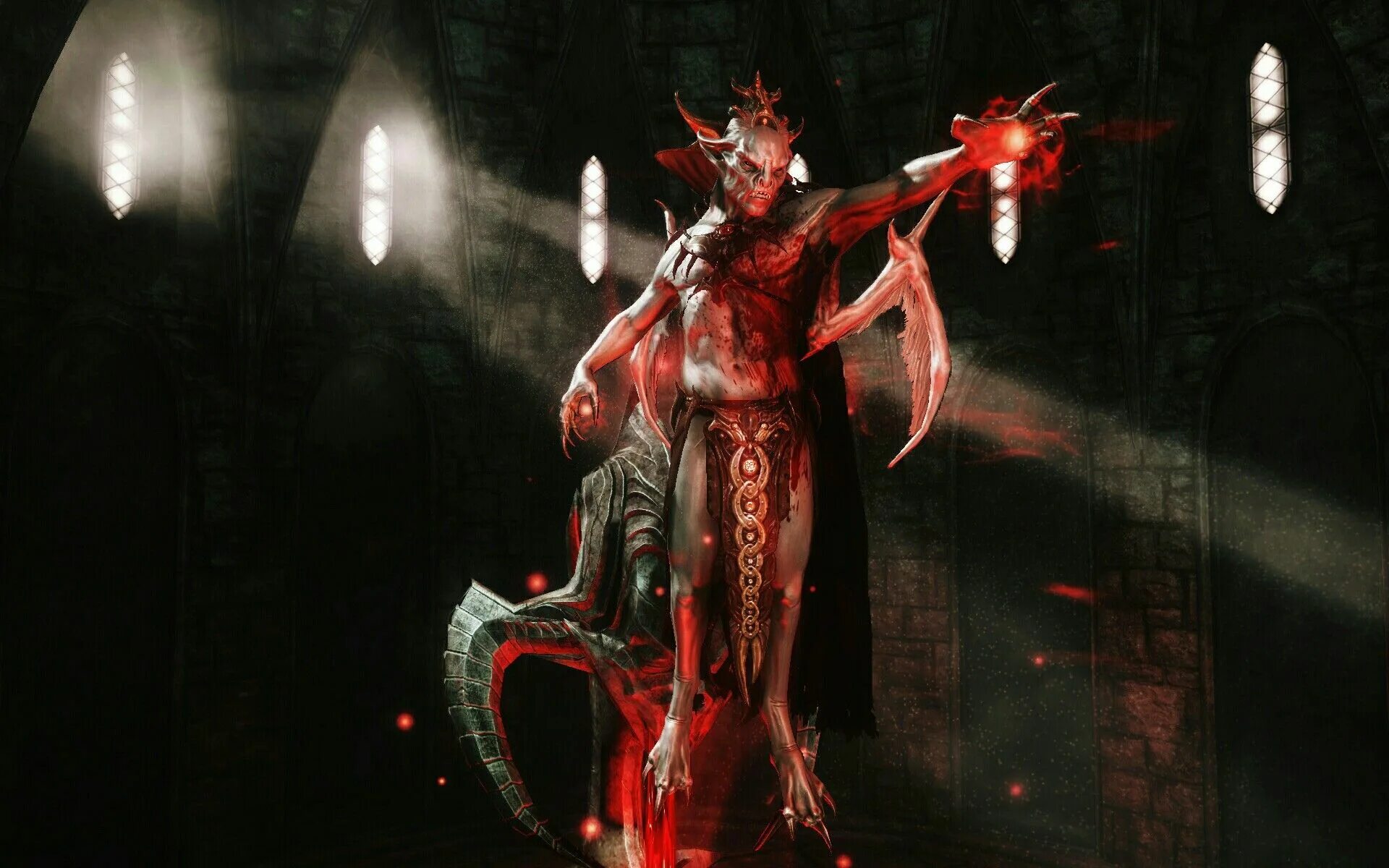 The elder scrolls 5 лорд вампир. Samlab лорд вампир серана. Лорд вампир скайрим. Лорд вампир харкон. Каджит вампир лорд.