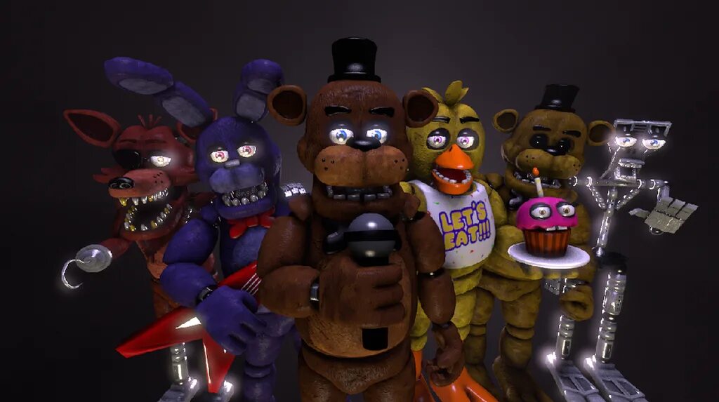 Аниматроник 1. Аниматроники фнаф 1. аниматроники фнаф 1 часть. fnaf 1 аниматроники. фнаф 1 все аниматроники.