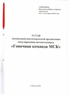 Автономная некоммерческая организация устав