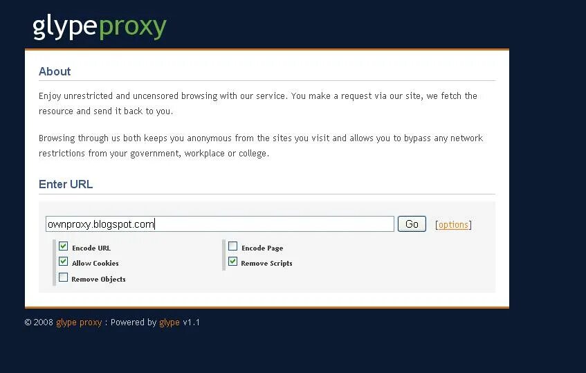 Kproxy. Powered by Glype. Nulls proxy.