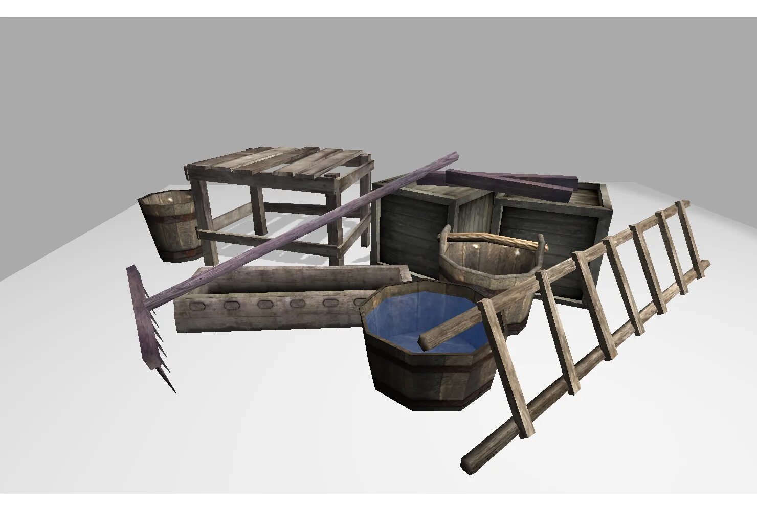 Props model. Low poly medieval props. лоу поли 3d модель средневековая ферма. лоу поли 3d модель средневековый склад для ресурсов. medieval 3d models.