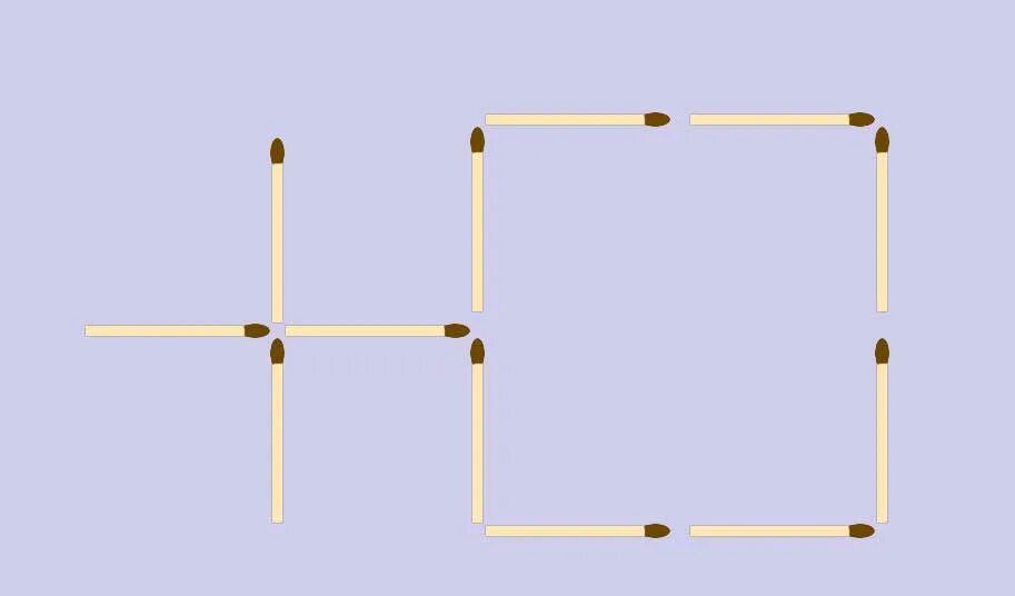 Пять квадратов из спичек. Головоломка про спички и квадрат. Головоломки со спичками квадраты. Головоломки со спичками три квадрата. Квадрат из 5 спичек