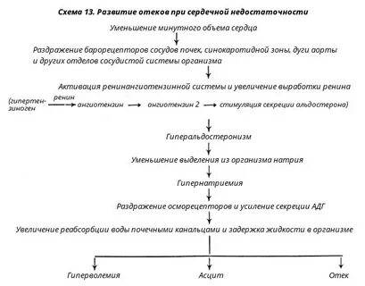 Проявление сердечных отеков