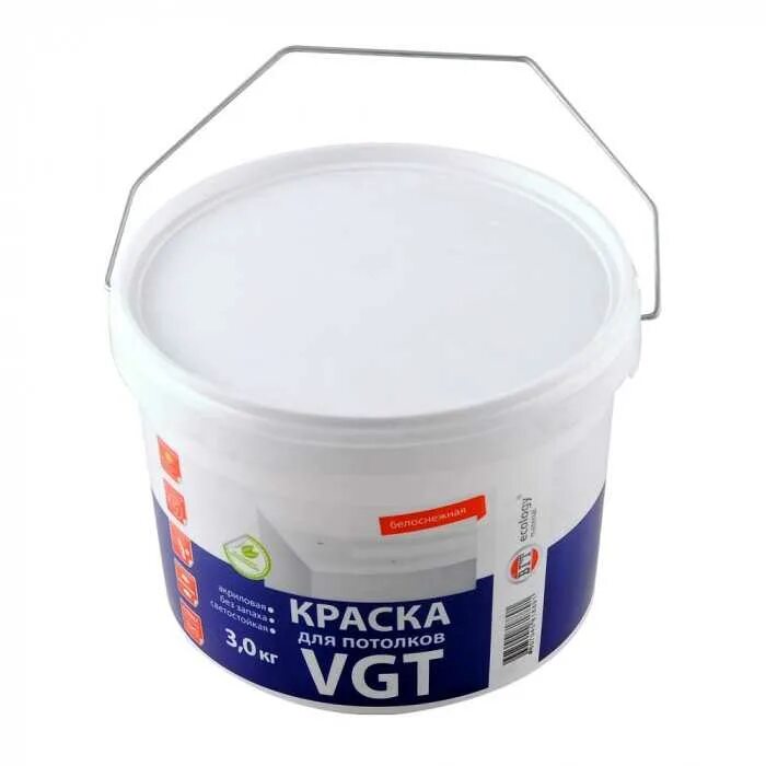 Какая краска лучше для бетона. Краска акриловая для стен и потолков VGT. Краска акриловая для потолка ВГТ. Шпатлевка VGT акриловая фасадная. Водоэмульсионная краска для потолка ВГТ.