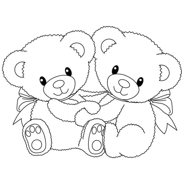 Раскраски медведи распечатать бесплатно для детей Vector illustration, funny baby bear likes to eat honey from a pot, coloring&#xD