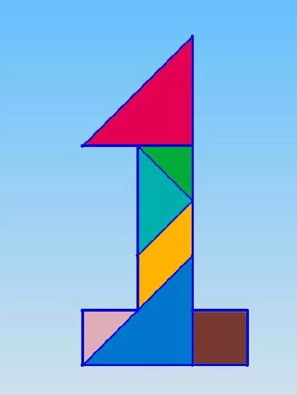 Танграм цифры схемы для детей распечатать Танграм цифры Tangram patterns, Tangram, Drawings