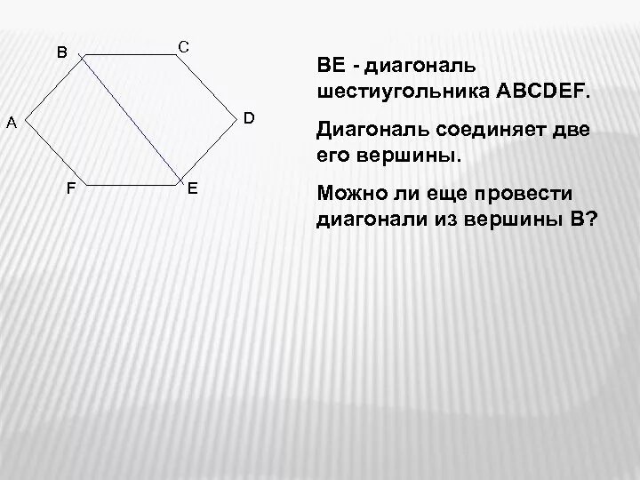 Вершина шестиугольника. Диагональ шестиугольника. Диагональ правильного шестиугольника. Диагональ шестигранника. Диагонали равностороннего шестиугольника.