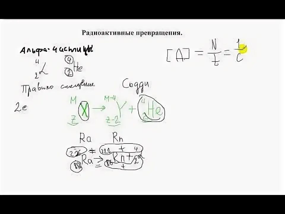 Радиоактивные превращения атомных ядер 9 класс видеоурок