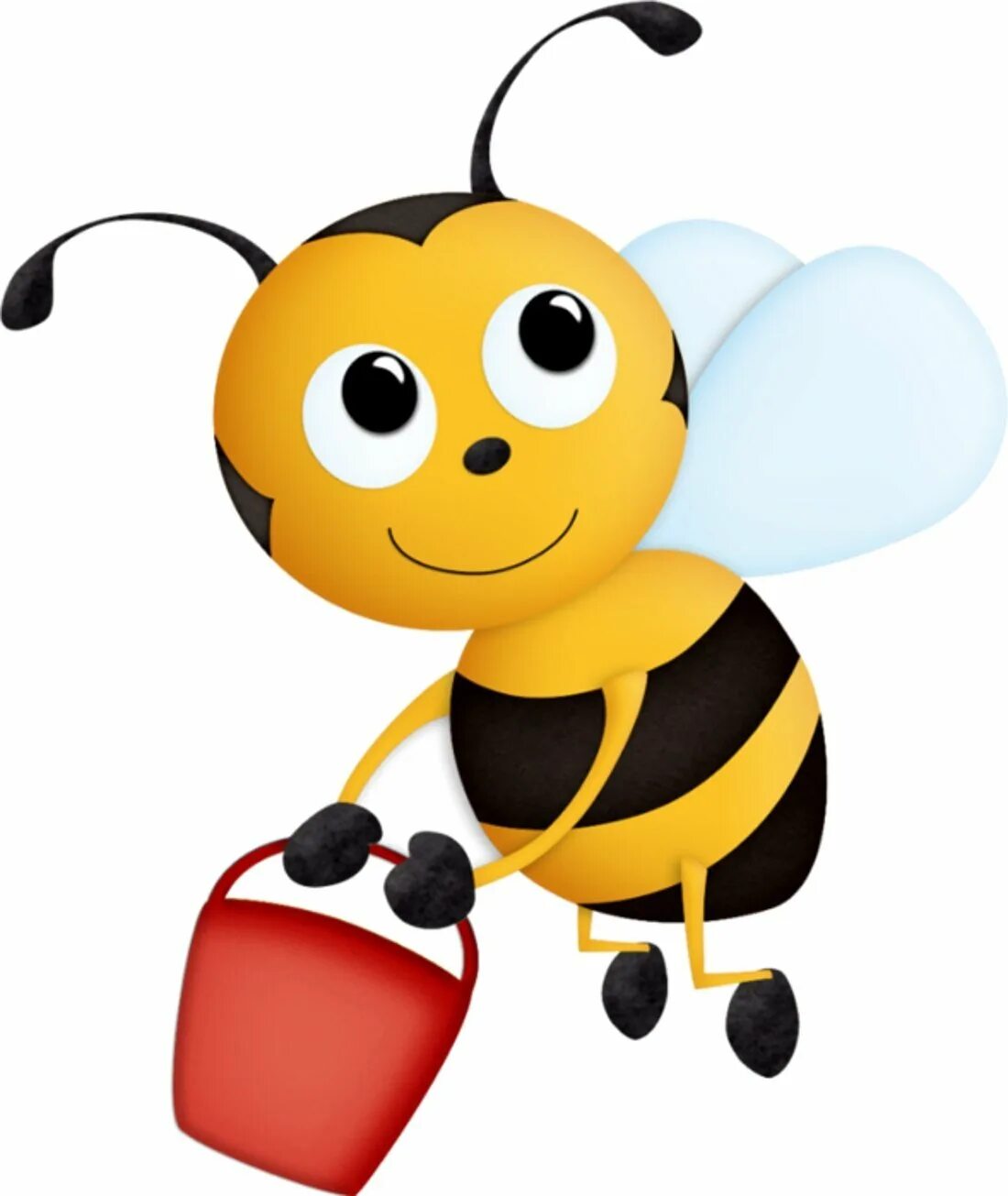 Коровка пчела. Мультяшные пчелки. Пчела мультяшная. Пчелка на прозрачном фоне. Пчелка с ведром.
