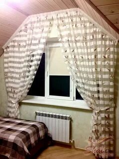 Тюль на скошенные окна