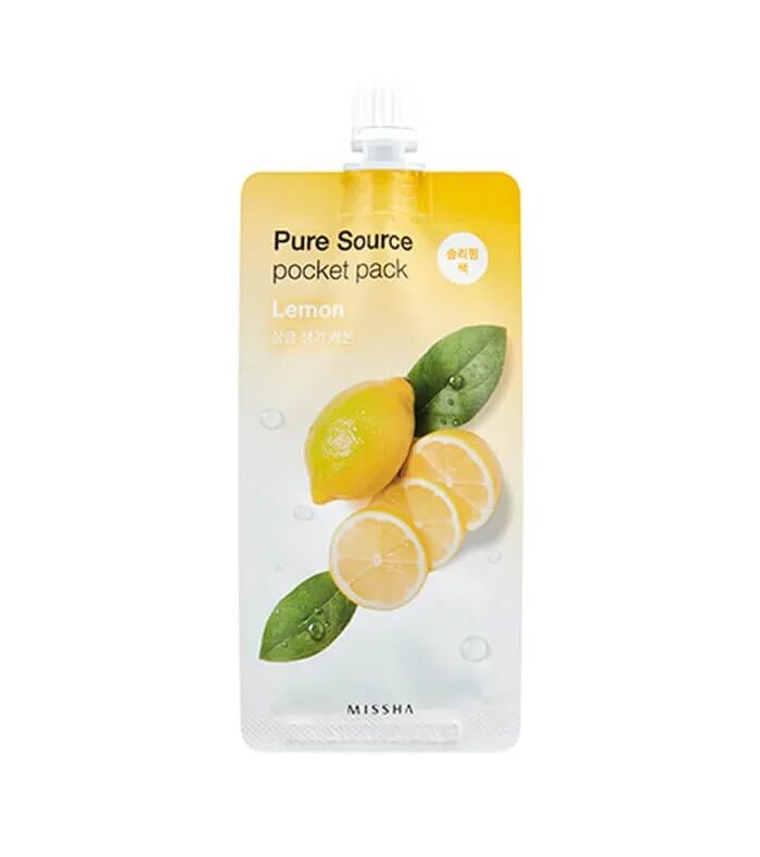 Маска для лица Missha Pure source Pocket Pack (Lemon) 10 мл. Missha маска для лица компактная с лимоном - Pure source Pocket Pack Lemon, 10мл. Компактные маски для лица: лимон Pure source Pocket Pack: Lemon 10 мл.. Missha Pure source Pocket Pack Pearl Pouch, 1шт.