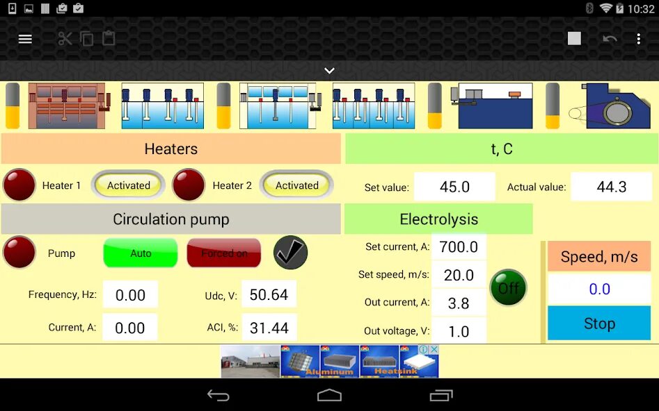 Hmi modbus. Android as hmi.