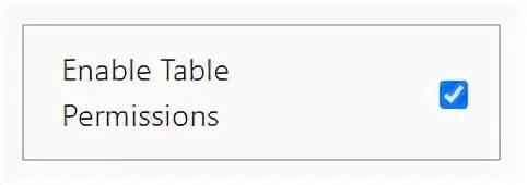 Table permission