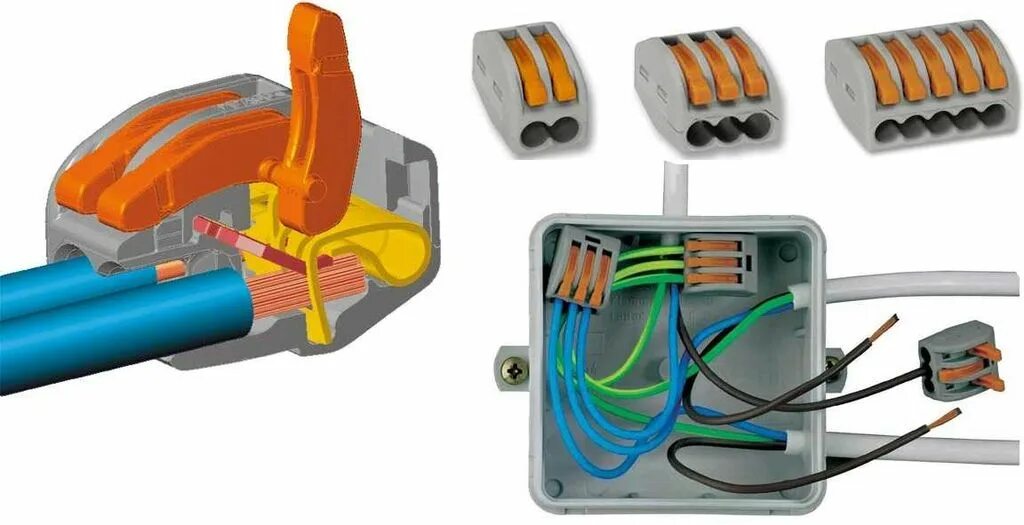 Соединение контактов клемм. Клемма WAGO 1.5 mm2. Клемма ваго на 2 провода. Клеммы для проводов соединительные ваго. Клемма ваго 4х2.5 с рычажком.