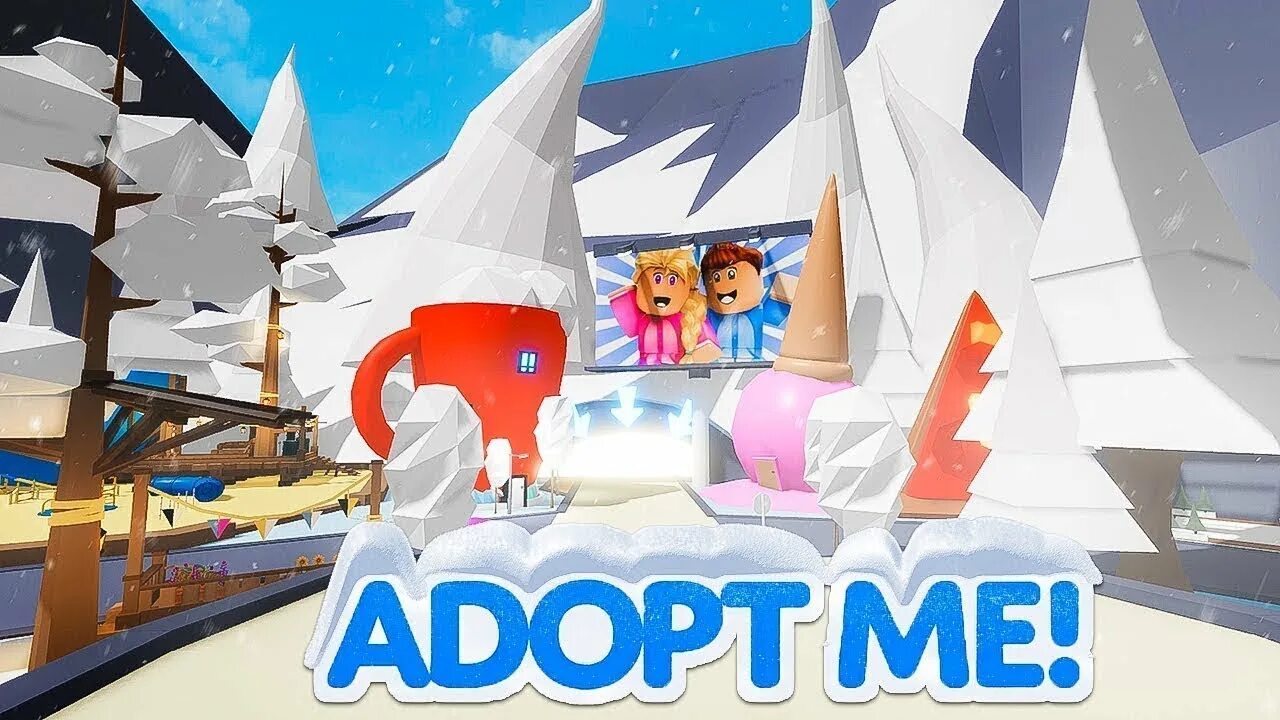 Игру adopt me в roblox. РОБЛОКС адопт ми. Адопт ми обновление. Зимнее обновление в адопт ми. Фон адопт ми РОБЛОКС.