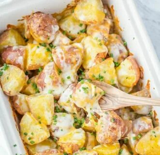 Картошка в духовке с сыром и сливками