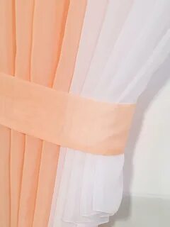 Персиковая тюль