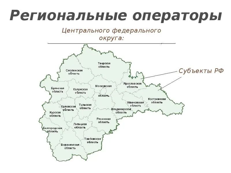 Сколько региональных операторов. Сколько региональных операторов