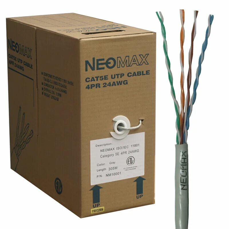 Бухта кабеля utp 5. Кабель neomax nm10001. кабель utp 5e кат. neomax nm10001 бухта (305м). кабель витая пара utp4 cat.5e,. бухта витая пара 5е 305м.