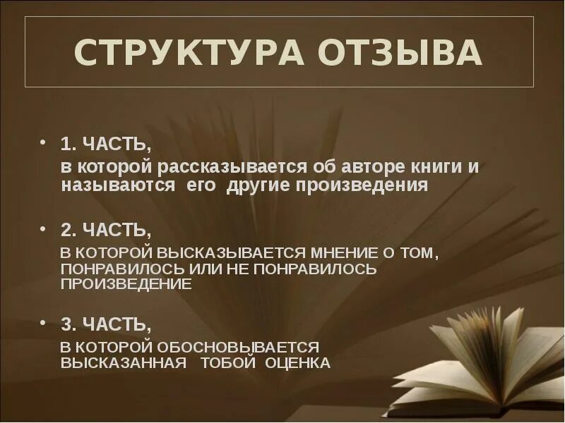 Пример прочитанного произведение. Как писать рецензию структура. Структура рецензии. Структура отзыва. Отзыв структура написания.