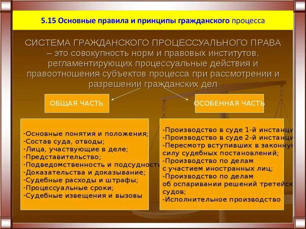 Нормы регулирования гражданского процессуального процесса. Институты гражданского процесса. Регламент гражданского процесса.