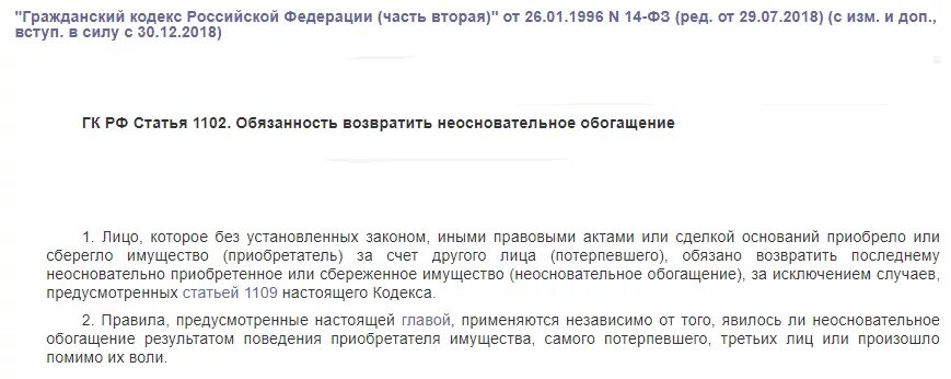 Исковое неосновательное обогащение образец. Ст неосновательное обогащение. Неосновательное обогащение ГК. Ст 1102 ГК. Требование о взыскании неосновательного обогащения.