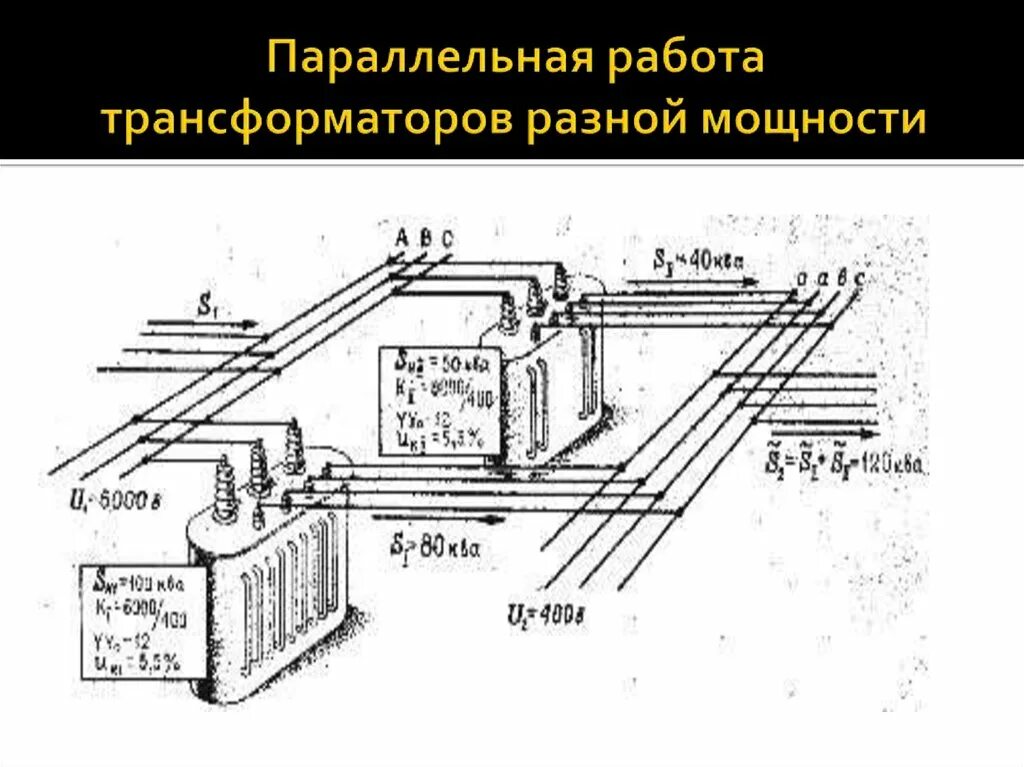 Параллельное условие трансформатора. Схема включения трехфазных трансформаторов на параллельную работу. параллельное включение трансформаторов. схема параллельного включения трансформаторов. условия работы параллельной работы трансформаторов.