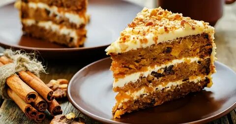 Морковный пирог с грецкими орехами и корицей