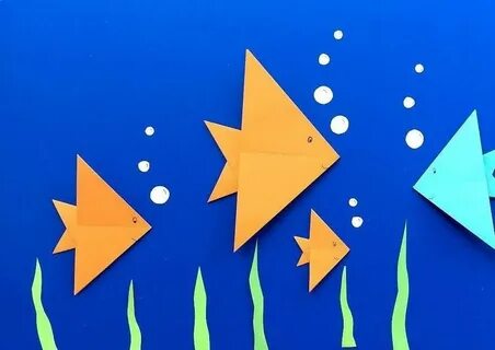 Рыбка из бумаги 1 класс