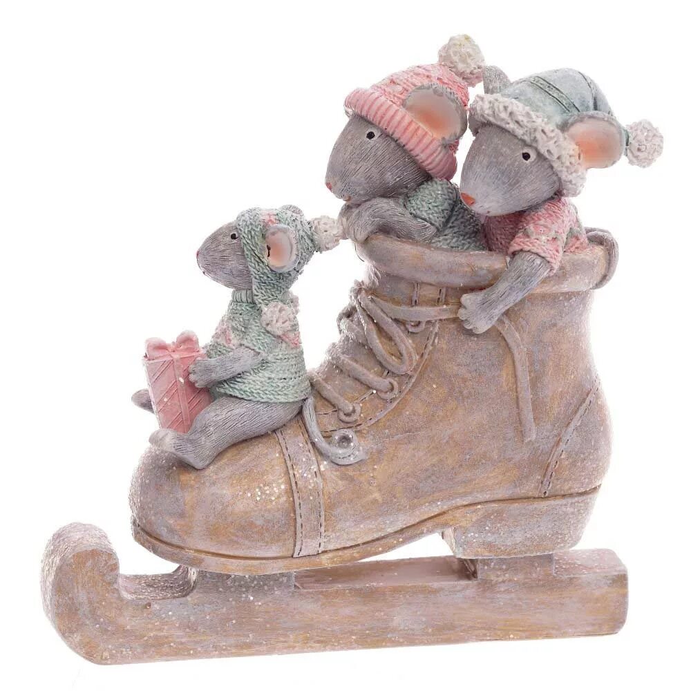 Ретро коньки. Новогоднее украшение. Фигурка коньки. Зимние композиции на валенках. Новогодняя композиция в коньках.