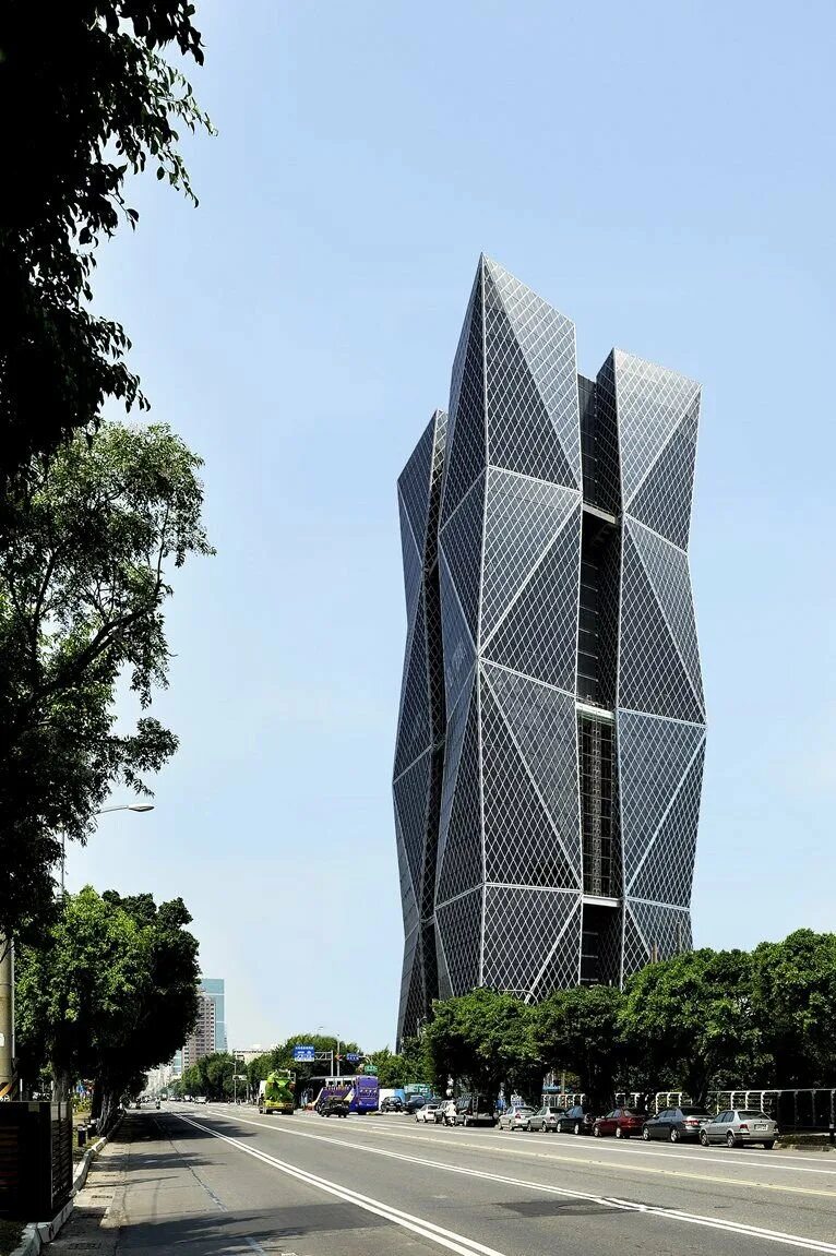 Современный небоскреб. Здание корпорации China Steel. Башня Editt Tower, Сингапур,. Башня diagonal Tower Сеул. Тайвань архитектура хайтек.