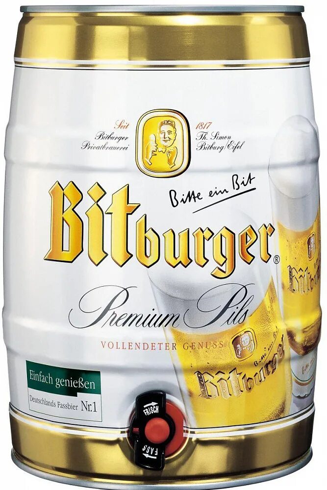 Пиво 5л бочонок. Bitburger пиво. Пиво Битбургер 5 литров. Немецкое пиво в бочонке.