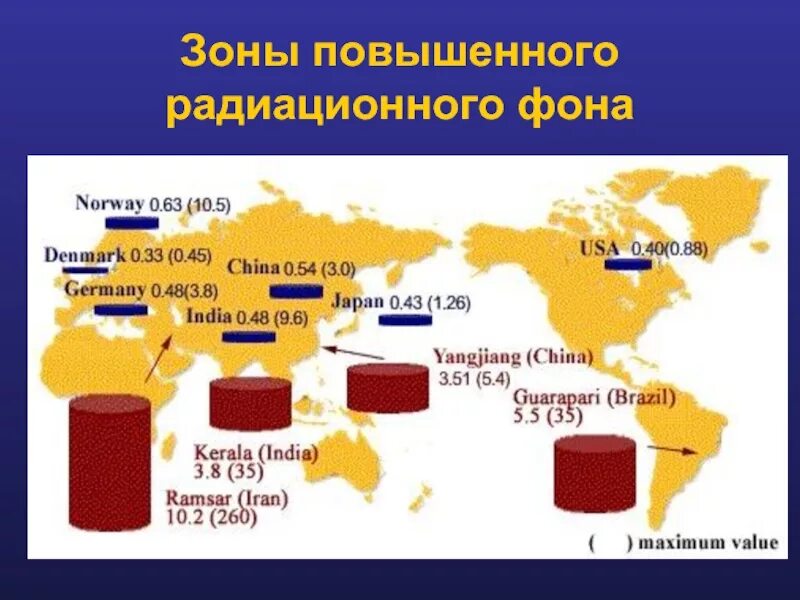 Зоны повышенной радиации