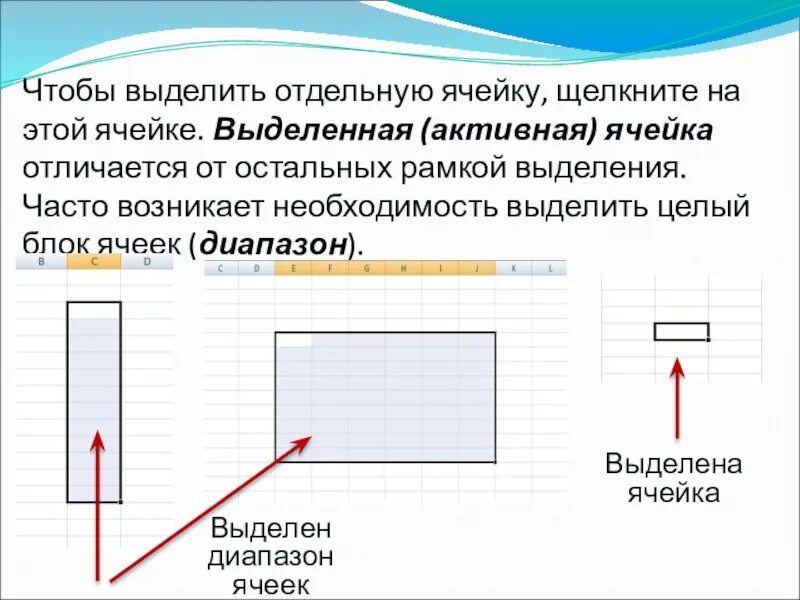 Как выделить ячейку в таблице. Как выделить отдельные строки. Как выделить ячейку и блок ячеек. Активная ячейка это ячейка. Выделение отдельного этапа