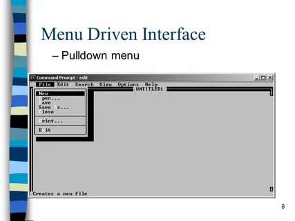 Menu driven